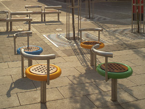 Bespoke Benches & Spinning Seats: Henry Moore Square, Castleford