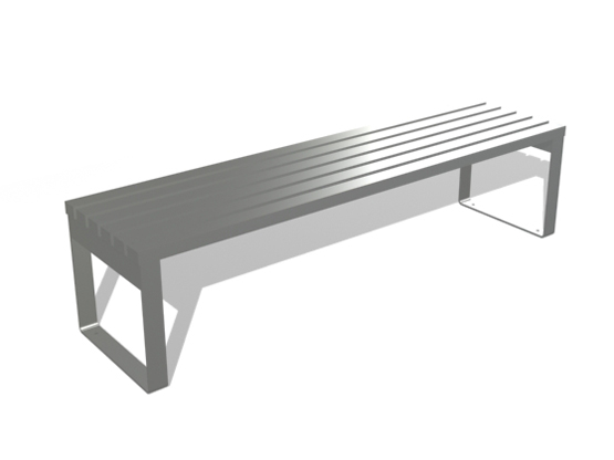Backless Stainless Steel Essentials Bench