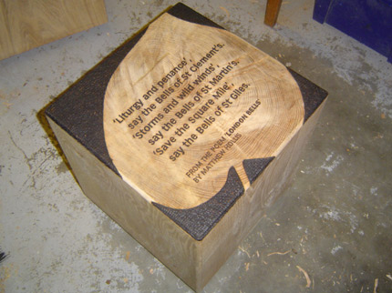 Bespoke Pyrographic Oak Stool