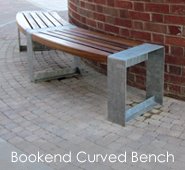 Bookend Curved Bench